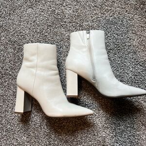 Elegant White Ankle Boots